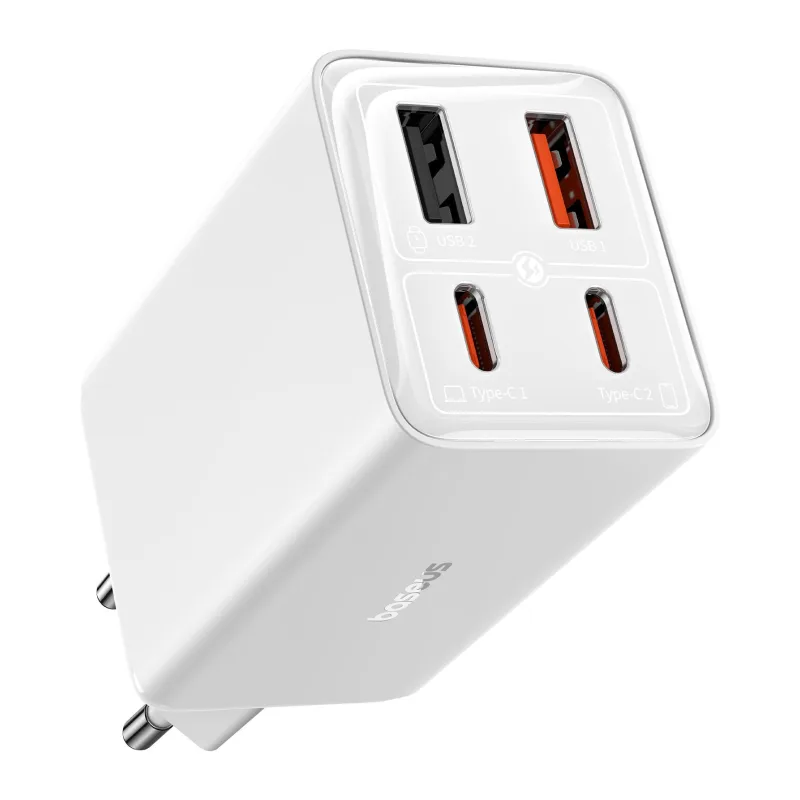 Сетевое зарядное устройство Baseus GaN6 Pro 65W EU Moon White (P10162701213-00)