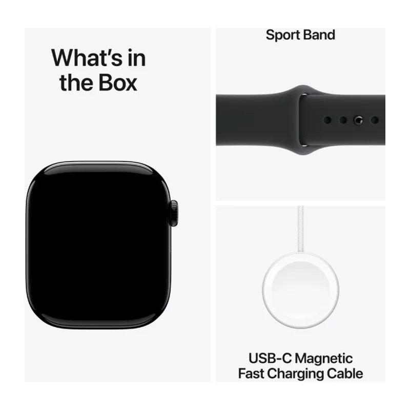 Умные часы Apple Watch Series 11 GPS 42mm Jet Black Al Case Black Sport Band M/L A3331 CN (MEQU4X/A)