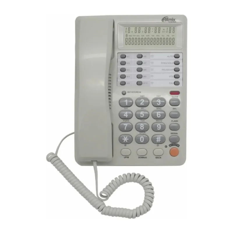 Проводной телефон Ritmix RT-495 белый/серый (80002153)
