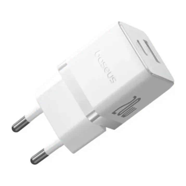 Сетевое зарядное устройство Baseus Palm C+U 20W EU Moon White (P10111608213-01)