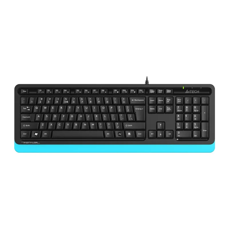 Клавиатура A4Tech Fstyler черный/синий (FKS10)