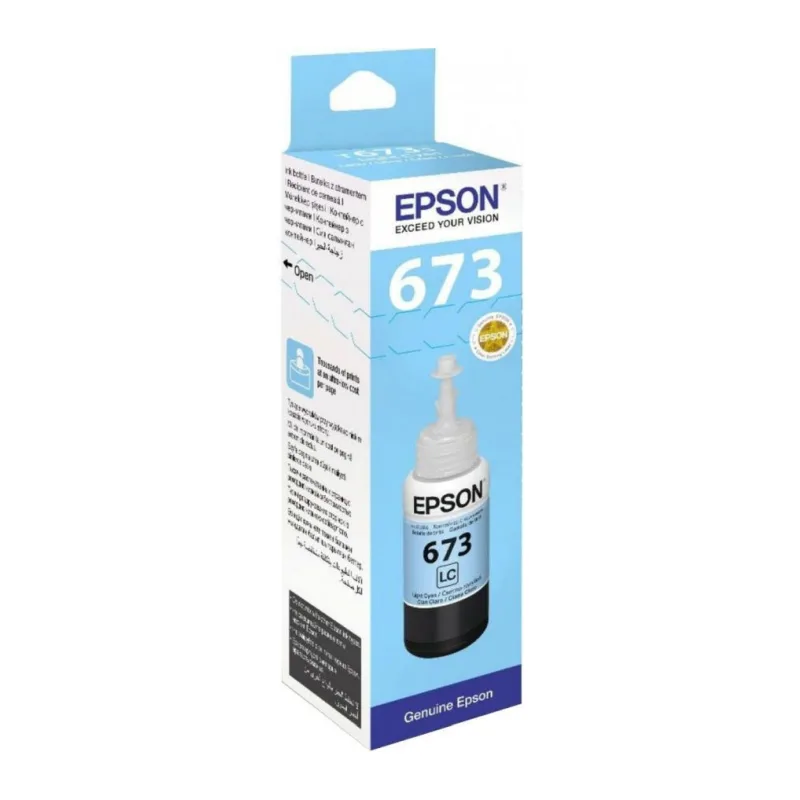 Чернила Epson 673 T6735 EcoTank светло-голубой (C13T673598)
