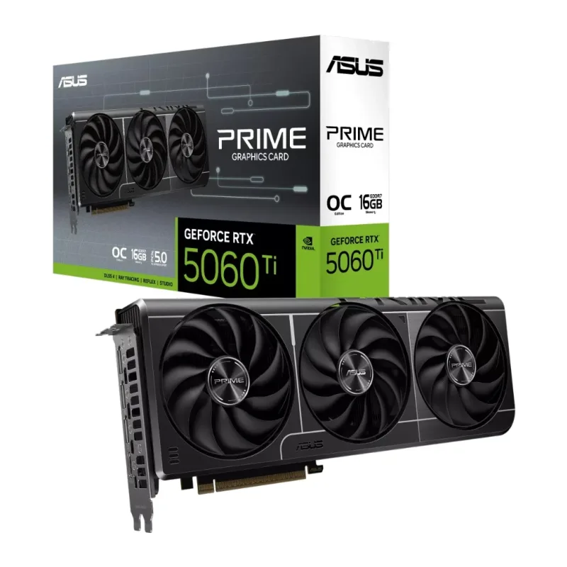 Видеокарта ASUS Prime GeForce RTX 5060 Ti OC 16GB GDDR7 (90YV0MH2-M0NA00)