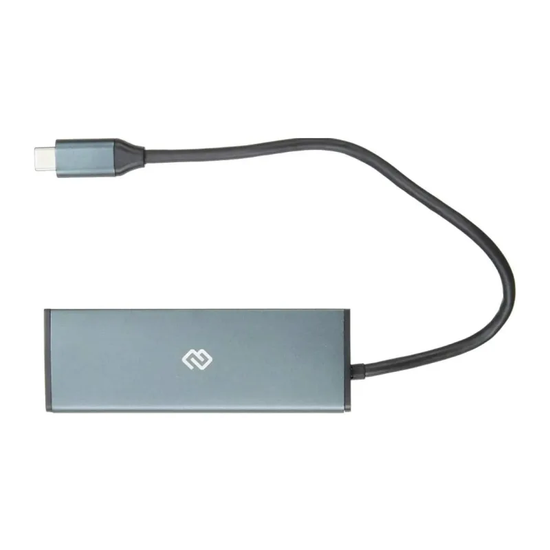 USB-хаб Digma HUB-3U3.0С-UC-G серый