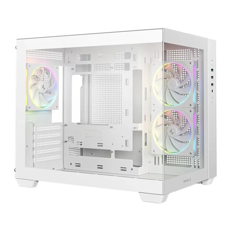 Корпус DeepCool CG330 3F WH mATX без БП белый (R-CG330-WHNGM3-G)