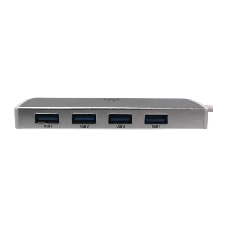 USB-хаб Digma HUB-4U3.0-UC серебристый