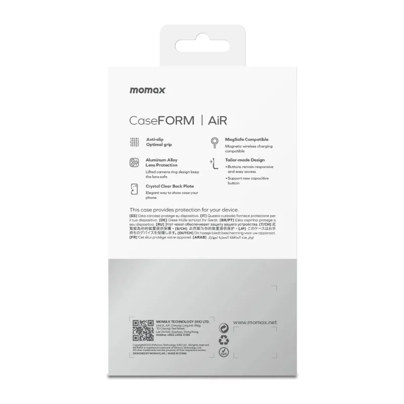 Чехол для смартфона Momax CaseForm Air для iPhone 16 Pro Max Black (MUAP24XLD)