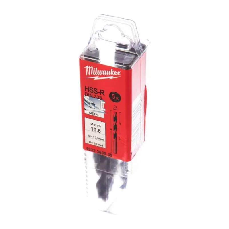 Сверло по металлу Milwaukee HSS-R 10.5мм 5шт (4932363539)