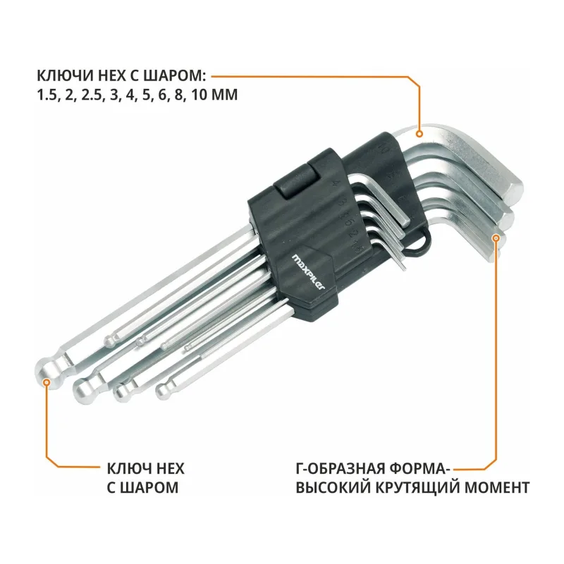 Набор ключей MaxPiler MXT-9-SET