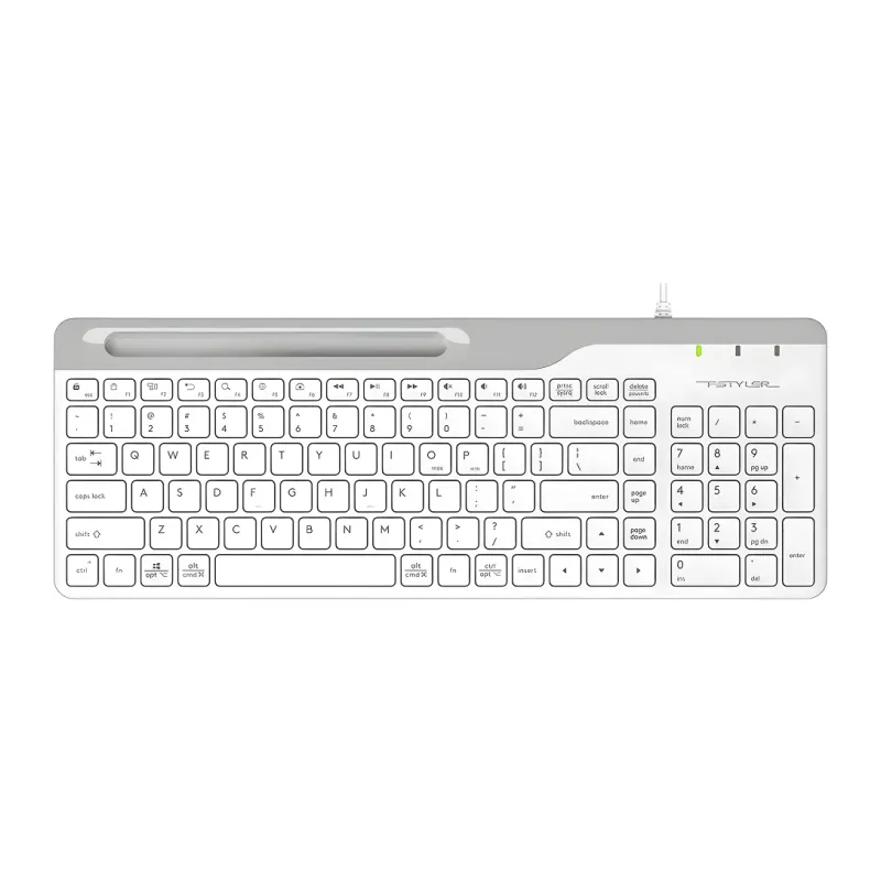 Клавиатура A4Tech Fstyler USB slim White белый/серый (FK25)