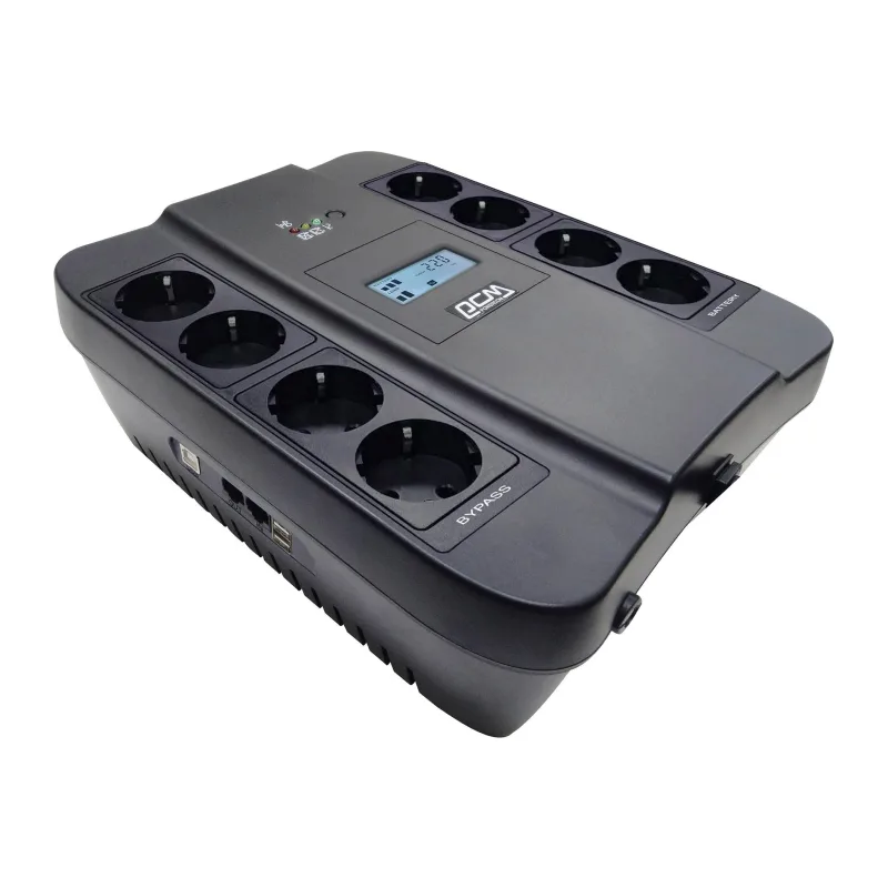 Источник бесперебойного питания PowerCom Spider SPD-900U LCD черный (SPD-900U LCD)