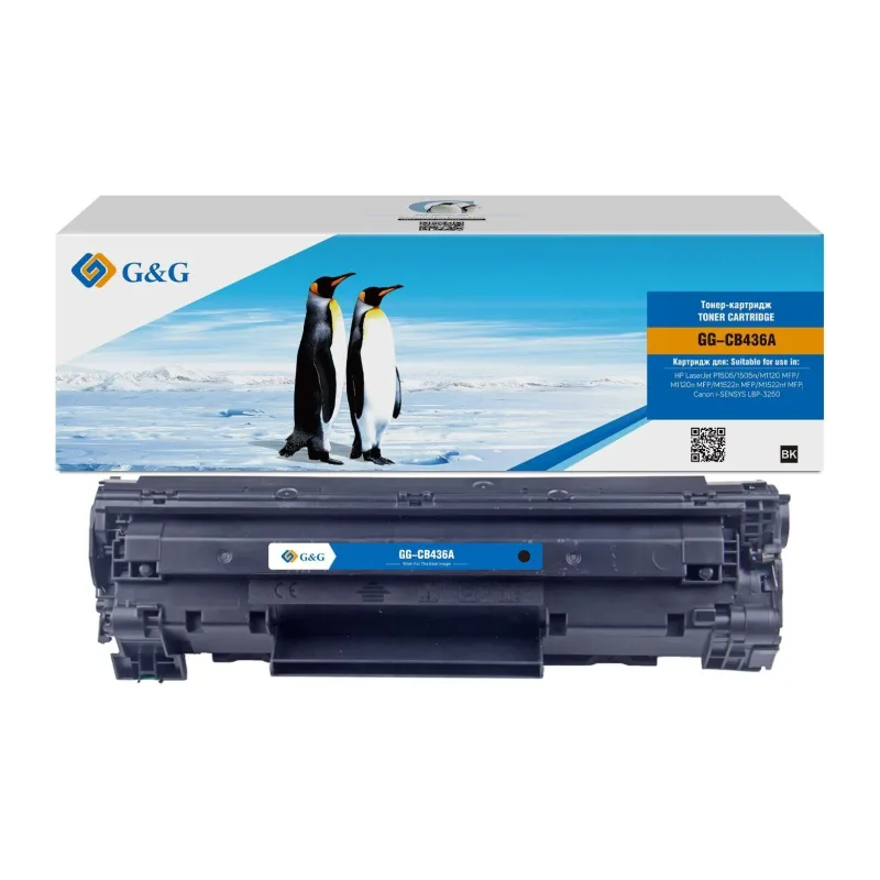Картридж G&G GG-CB436A черный