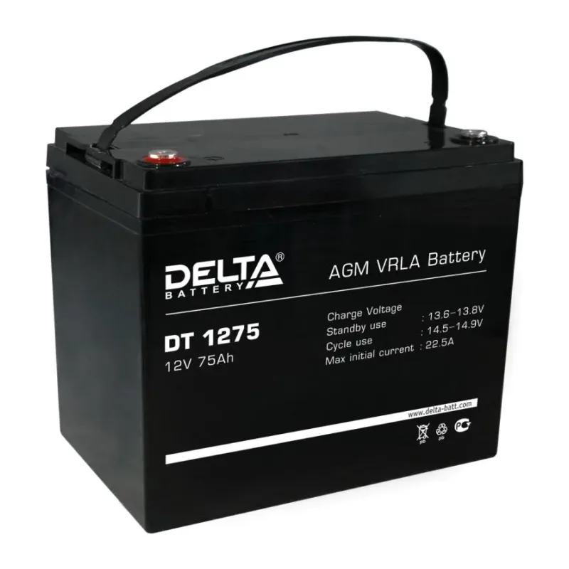 Аккумулятор для ИБП Delta 12V/75Ah (DT 1275)