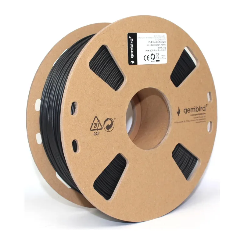 Пластик для 3D-принтера Gembird PLA 3DP-PLA-FL-01-BK Black