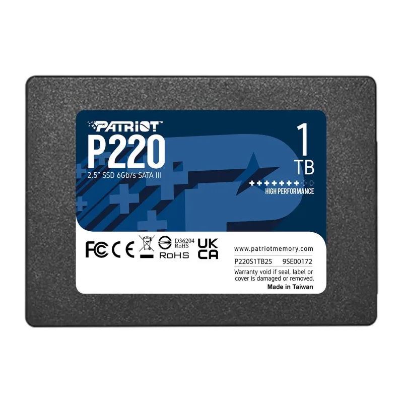 SSD диск Patriot SATA III 1Tb (P220S1TB25)