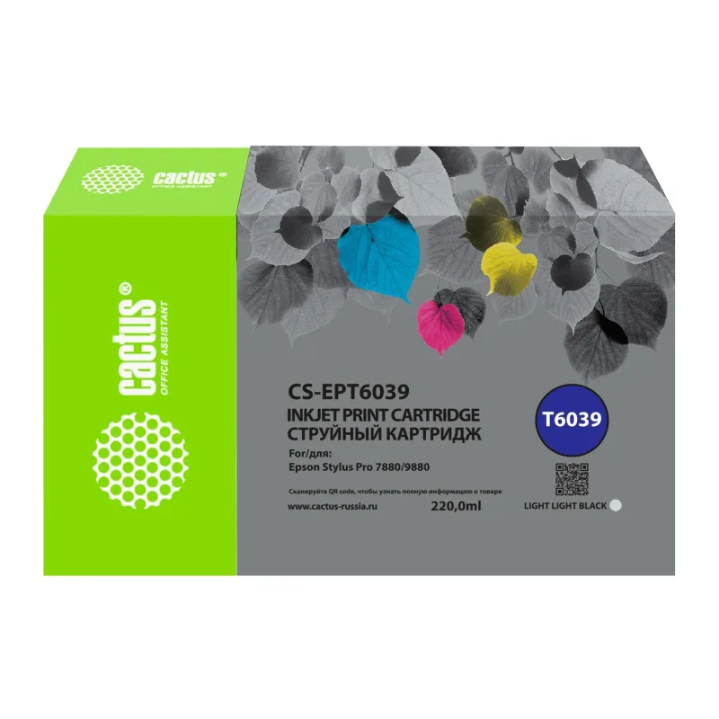 Картридж Cactus CS-EPT6039 светло-серый (T6039)