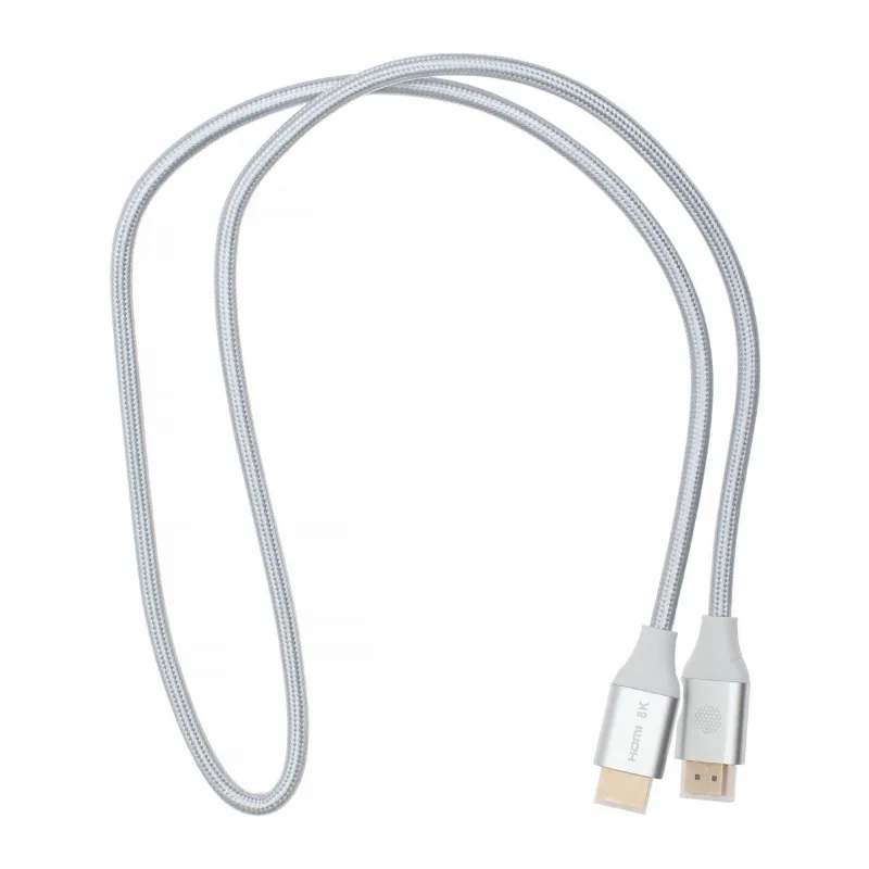 Кабель аудио-видео Cactus CS-HDMI.2.1-1 HDMI (m)/HDMI (m) 1м серебристый