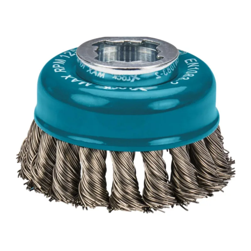 Щетка Makita D 80 мм 0,5 мм X-lock проволочная чашечная по нержавейке (D-73330)