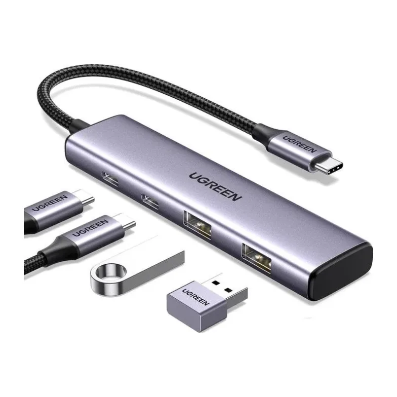 USB-хаб Ugreen CM473-15395 Space Gray (15395)