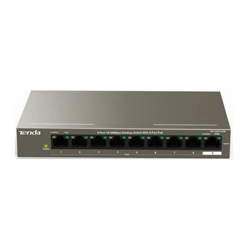 Коммутатор Tenda TEF1109P-8-63W