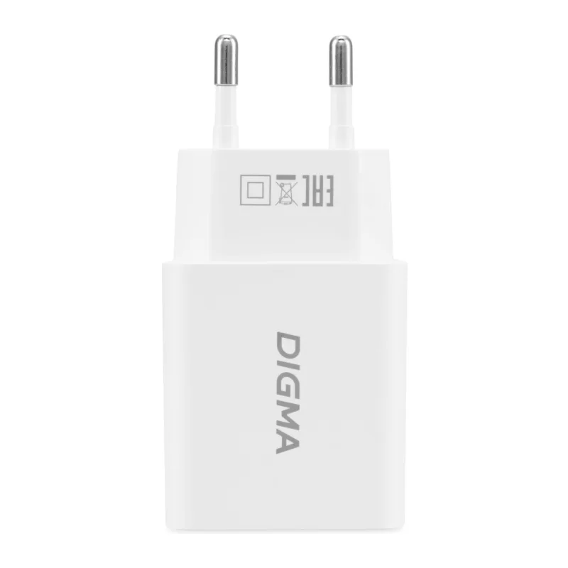 Сетевое зарядное устройство Digma DGW2D белый (DGW2D0F110WH)