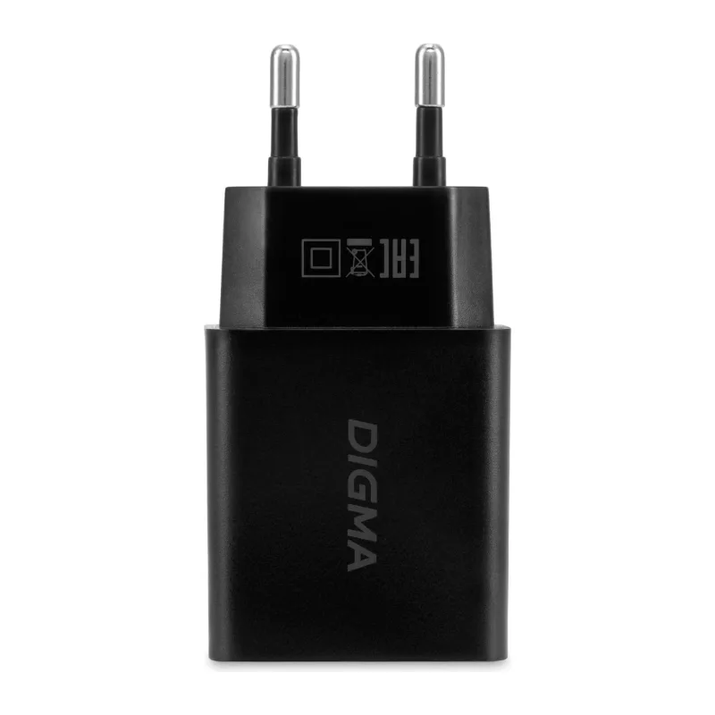 Сетевое зарядное устройство Digma DGW2D черный (DGW2D0F110BK)