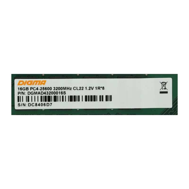 Оперативная память Digma DDR4 16Gb (DGMAD43200016S)