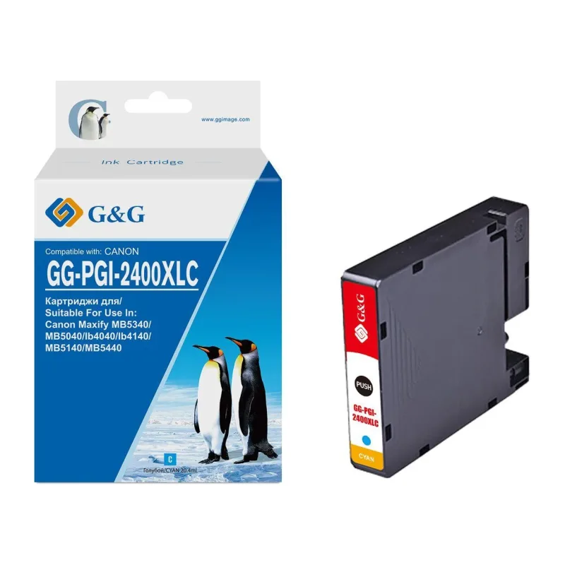 Картридж G&G GG-PGI-2400XLC голубой
