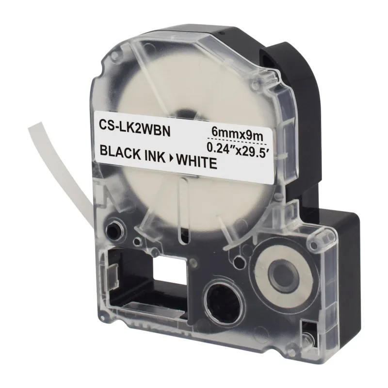 Картридж ленточный Cactus CS-LK2WBN черный на белом