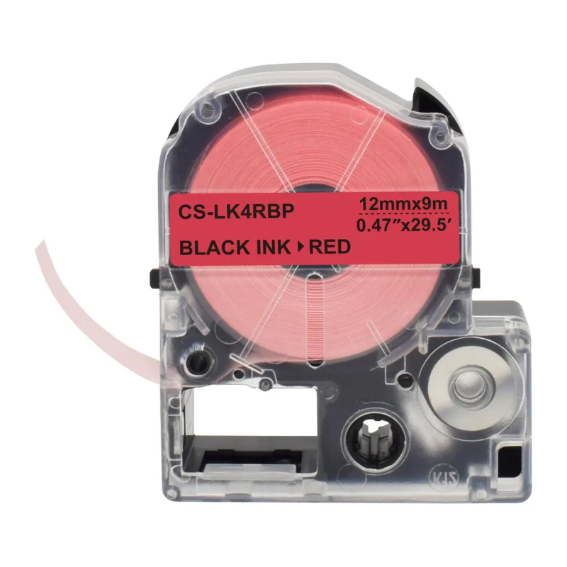 Картридж ленточный Cactus CS-LK4RBP черный на красном