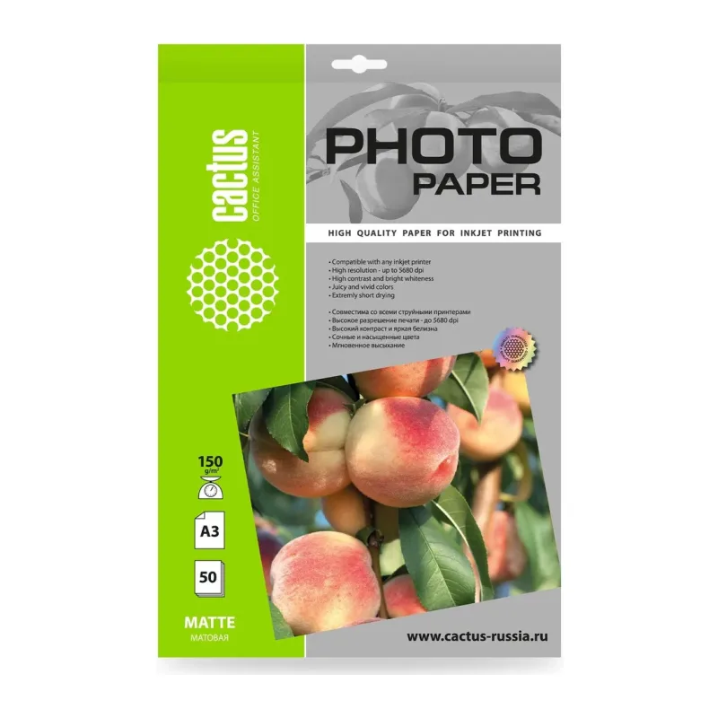 Фотобумага CACTUS CS-MA315050 белый матовый