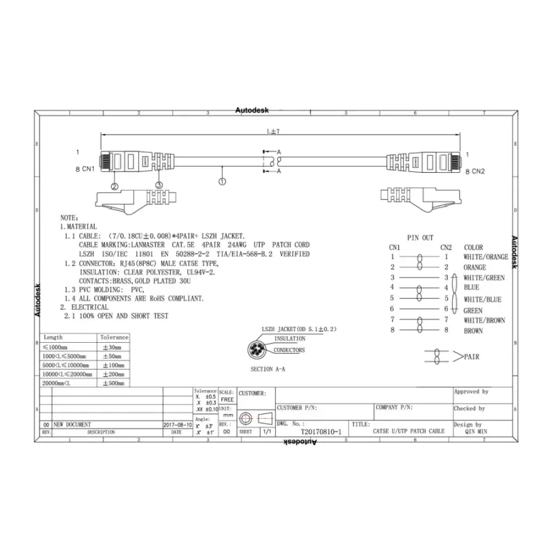 Патч-корд Lanmaster LAN-PC45/U5E-2.0-YL 2м желтый