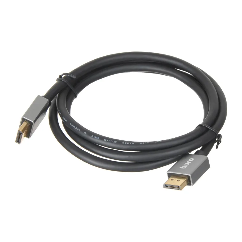 Кабель Buro DisplayPort (m)/DisplayPort (m) 1.5м черный (BHP-DPP-1.4-1.5G)
