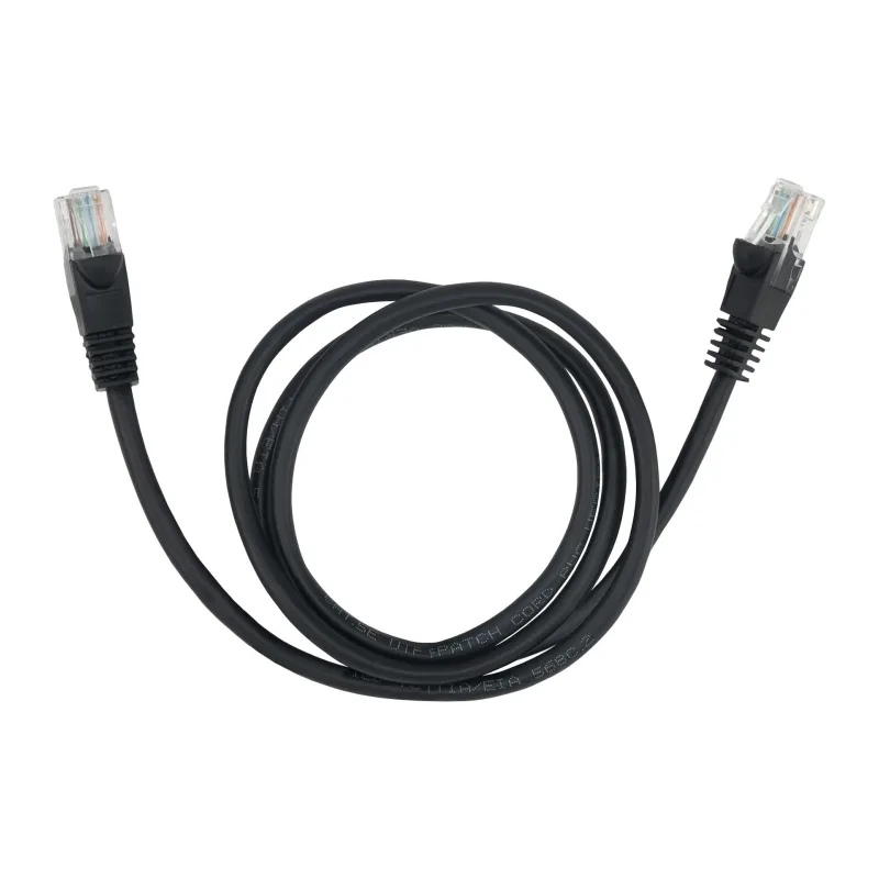 Патч-корд Buro UTP cat5E 1м черный RJ-45 (m)-RJ-45 (m)