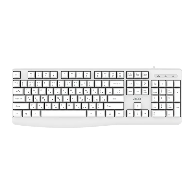 Клавиатура Acer OKW301 белый (ZL.KBDCC.01B)