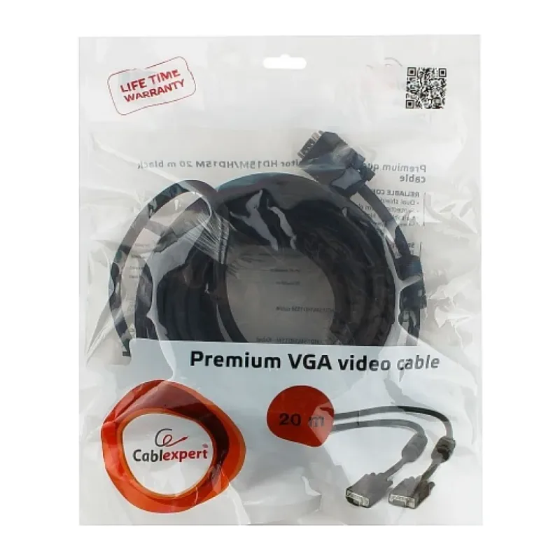 Кабель Cablexpert CC-PPVGA-20M-B черный