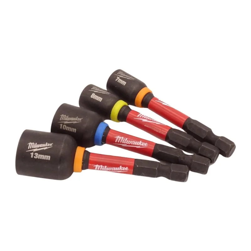Насадки торцевые Milwaukee Shockwave 1/4" HEX 4шт (4932492445)