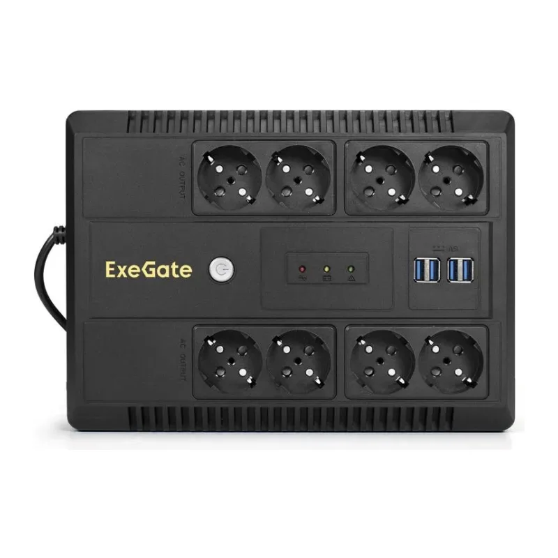 Источник бесперебойного питания ExeGate NEO NNB-1000.LED.AVR.8SH.CH (EX293855RUS)