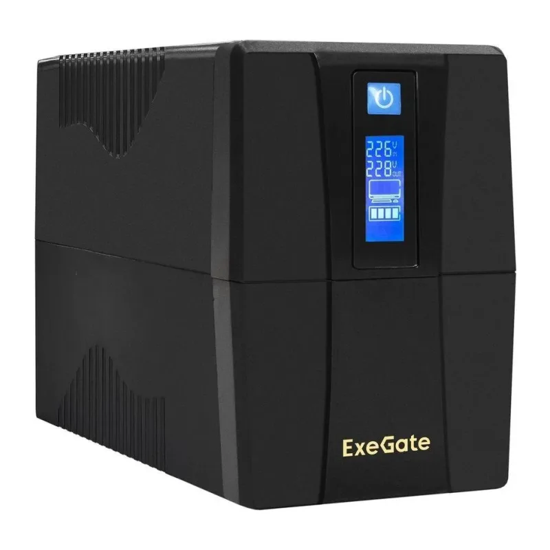 Источник бесперебойного питания ExeGate Power Smart ULB-800.LCD.AVR.2SH.RJ.USB (EP212517RUS)