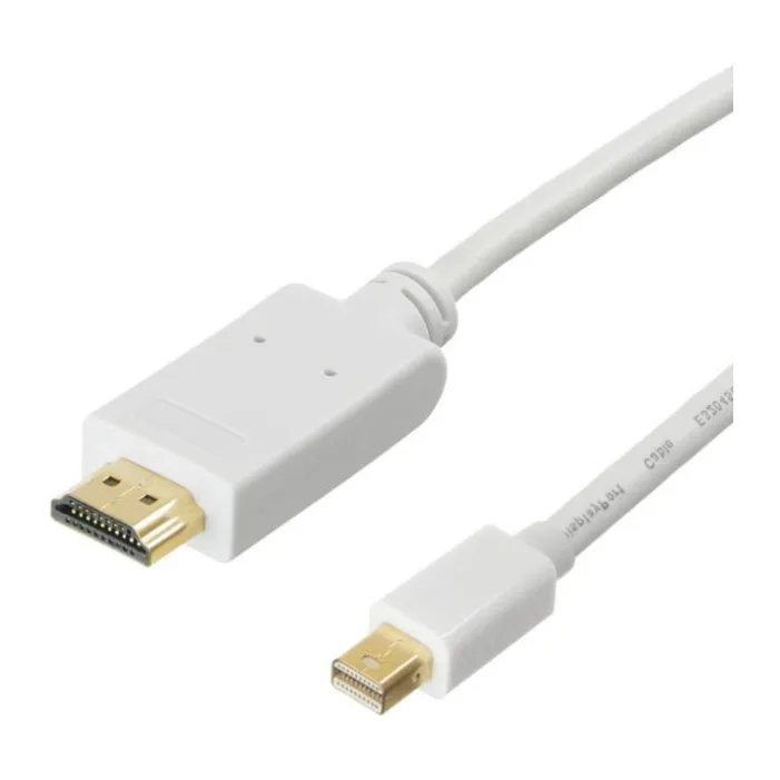 Кабель Buro miniDisplayport-m - HDMI-m 2 м белый (BHP MDPP-HDMI-2)