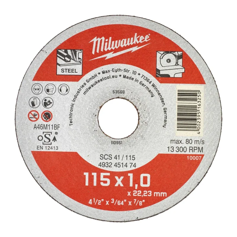 Диск отрезной Milwaukee SCS41 115x1 (4932451474)