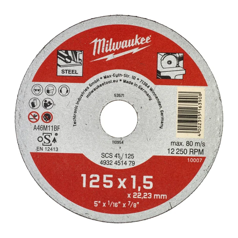 Диск отрезной Milwaukee SCS41 125x1.5 (4932451479)