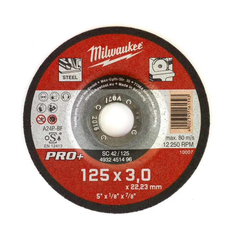 Диск отрезной Milwaukee PRO+ SCS42 125x3 (4932451496)