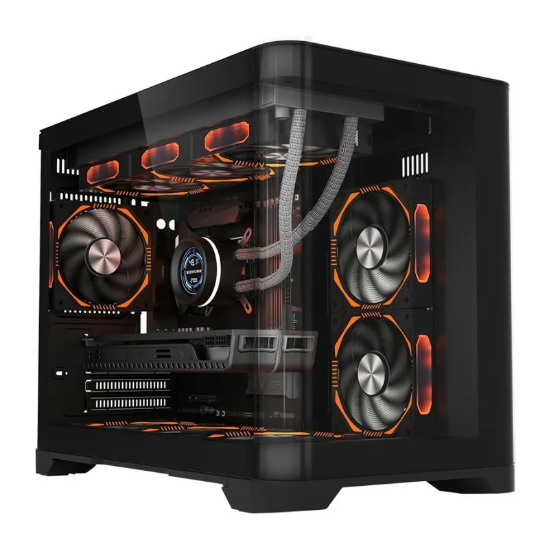 Корпус 1stPlayer UV6 без БП Black (UV6-BK-2FC7R-1FC7)