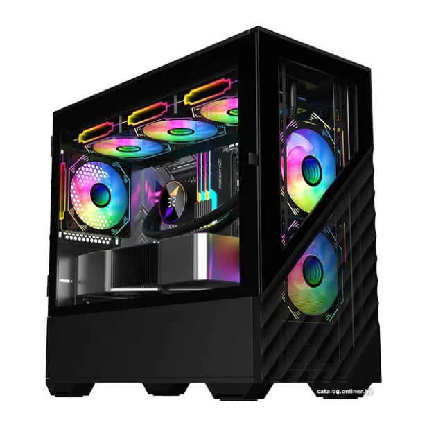 Корпус 1stPlayer DK D7 Без БП черный (D7-BK-3F1)