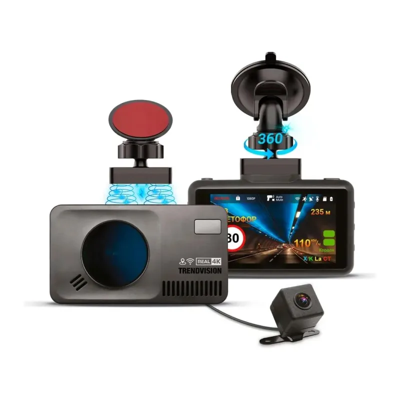 Видеорегистратор-радар детектор TrendVision DriveCam Real 4K Signature LNA 2CH