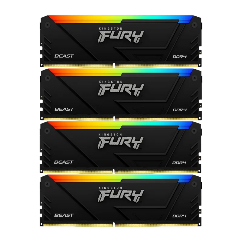 Оперативная память Kingston Fury Beast RGB Gaming DDR4 4x8GB (KF432C16BB2AK4/32)