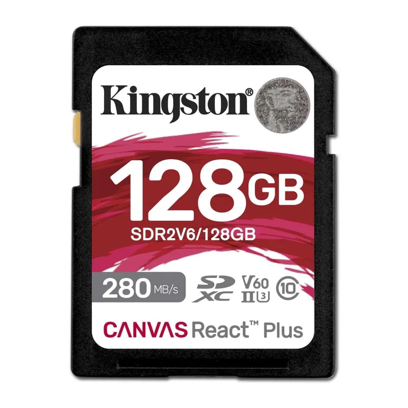 Карта памяти Kingston Canvas React Plus 128GB (SDR2V6/128GB)