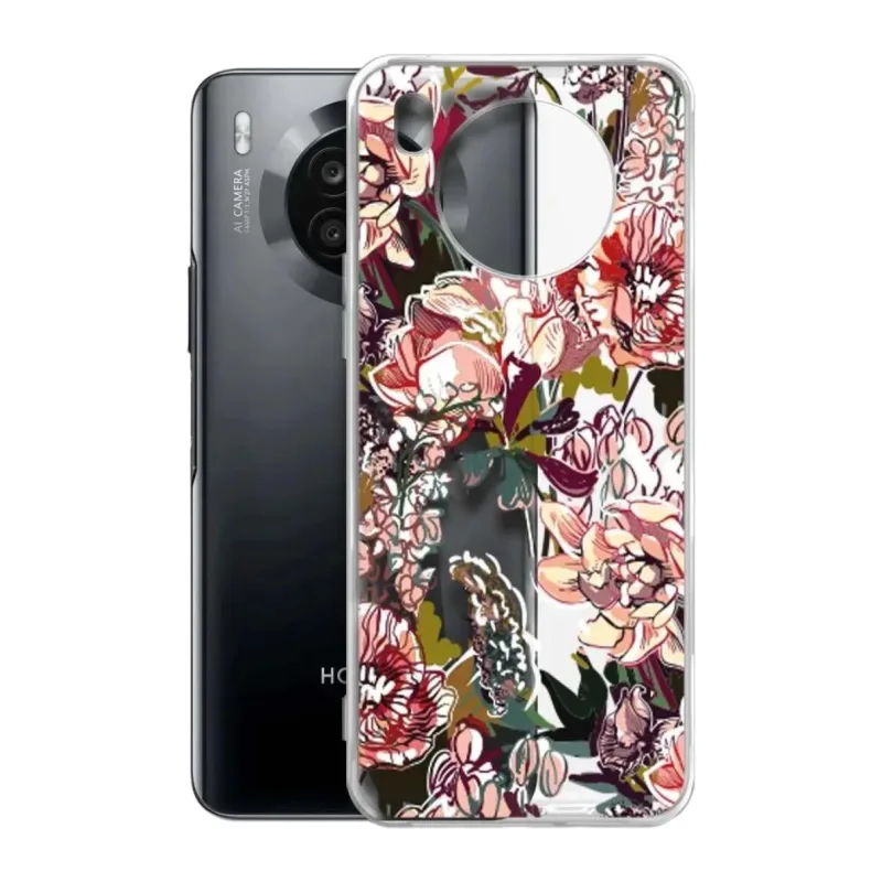 Чехол BoraSCO для Honor 50 Lite ArtWorks прозрачный/рисунок (51282)