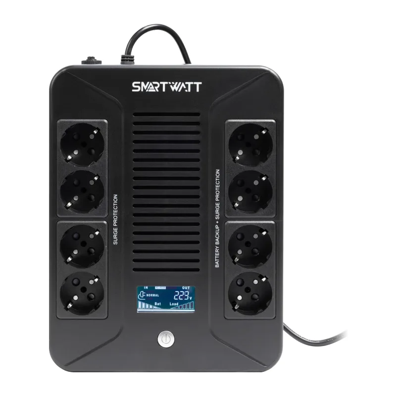 Источник бесперебойного питания Smartwatt SAFE PRO LCD 800 черный (3703020280002)